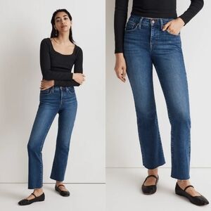 Madewell Mid Rise Kick Out Crop Jeans